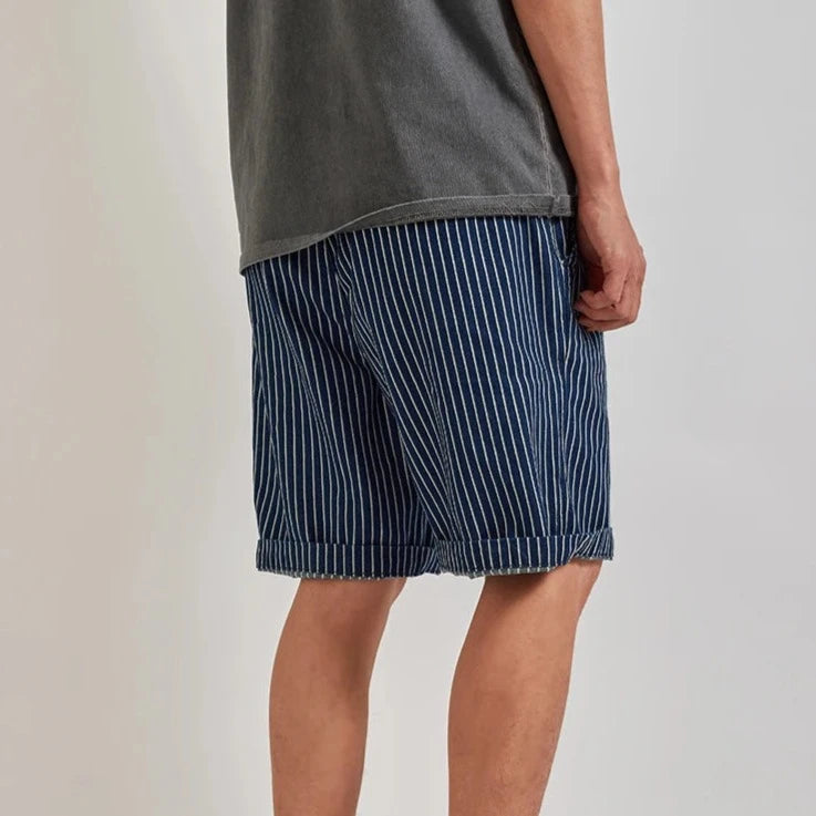 FINN STRIPE DENIM SHORTS