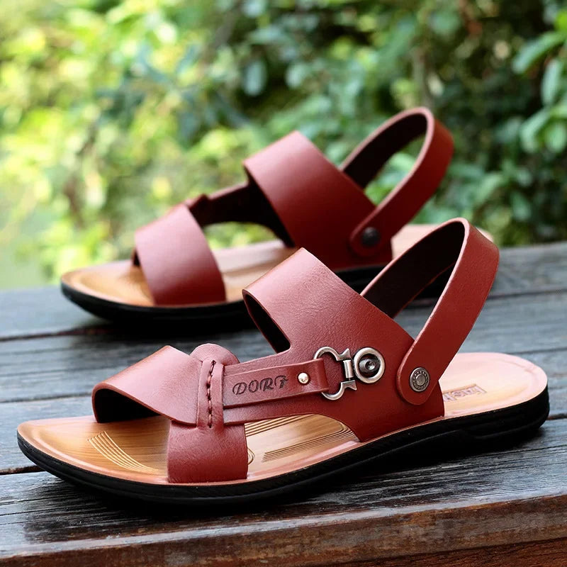 Meridian Genuine Leather Slip-On Fisherman Sandals