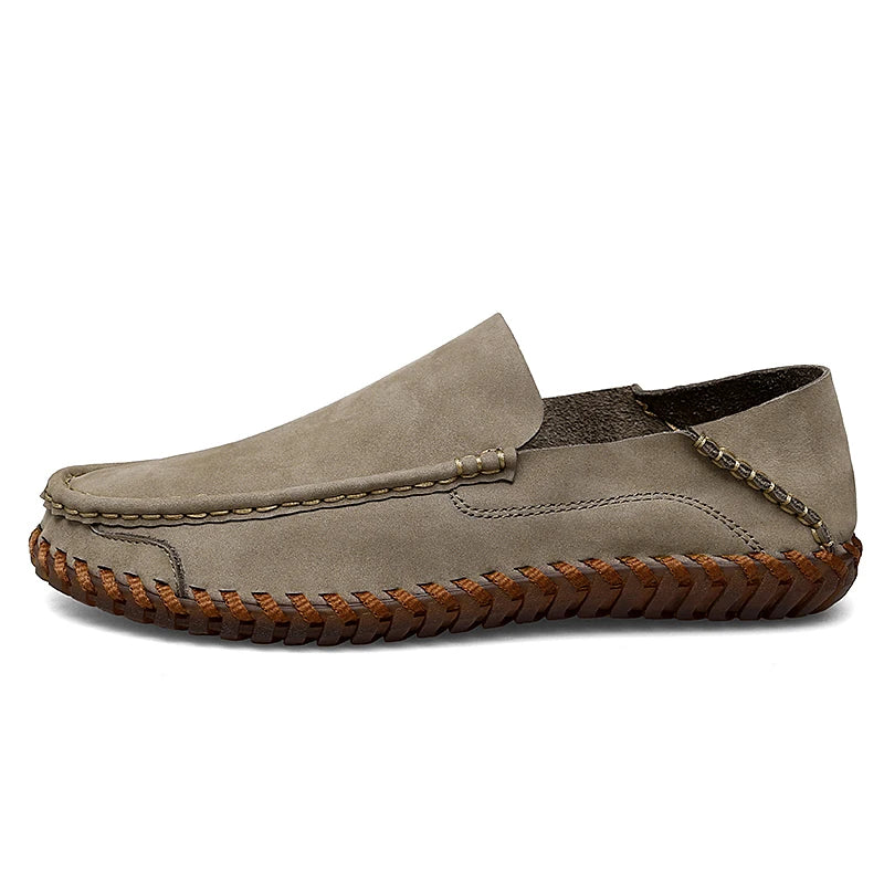 GENUINE LEATHER SLIP-ONS