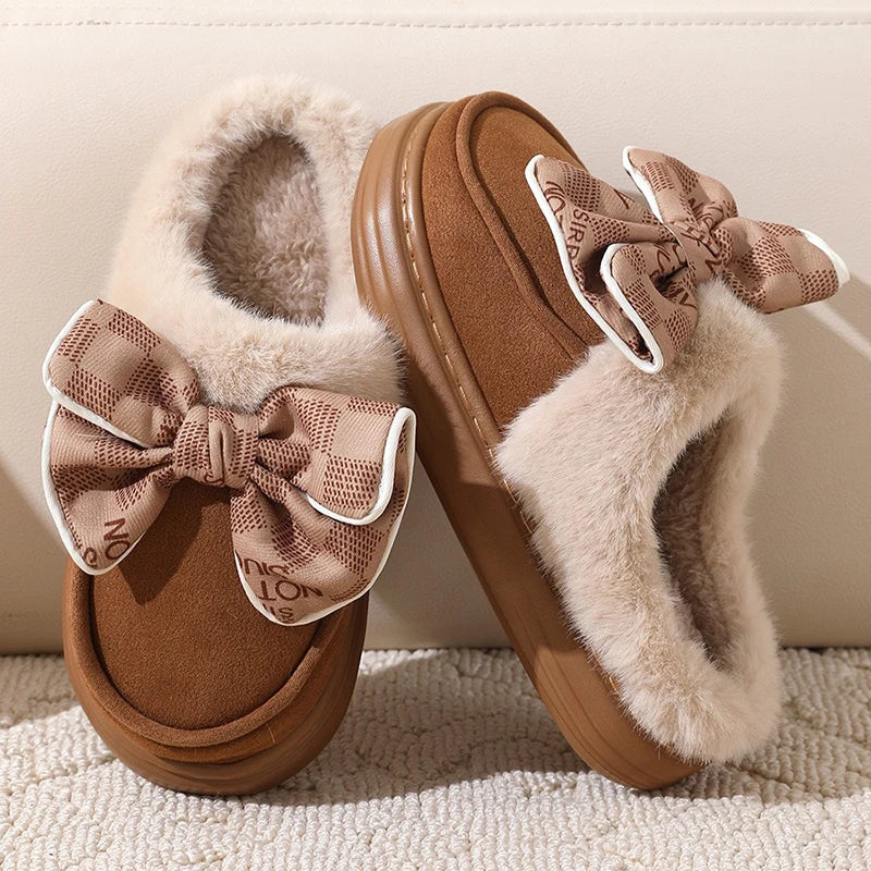 SNUG BOW SLIPPERS