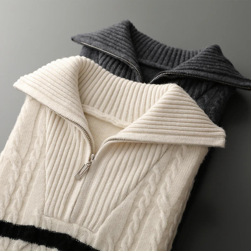 Kingston Wool Quarter-Zip Sweater