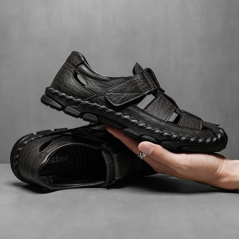 Corbin Genuine Leather Fisherman Sandals