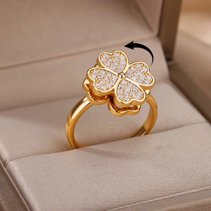 Lucky Clover Resizable Ring