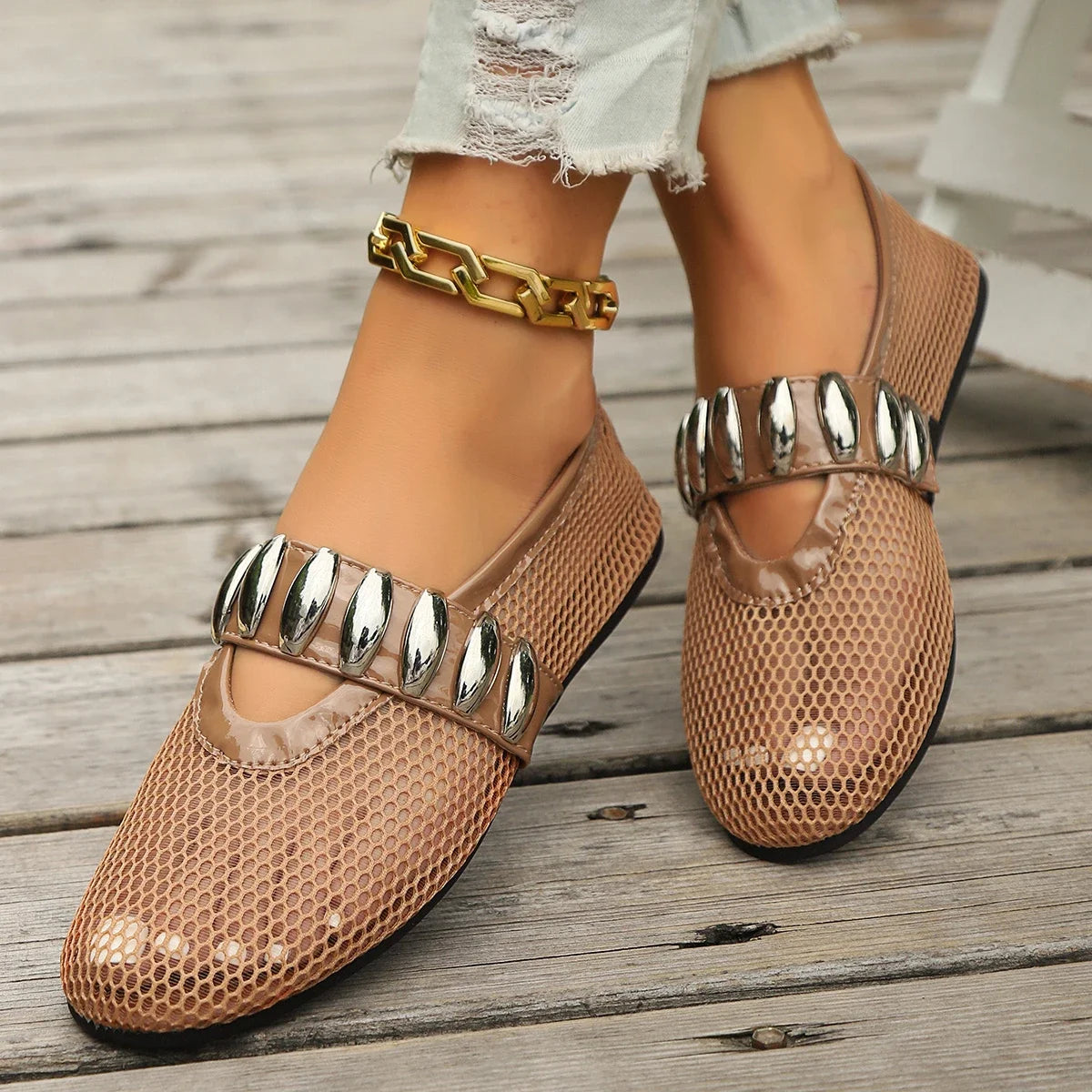 Summer Fashion Leisure Women Flats Buckle Strap Ballerinas Woman Female Shoes Round Toe Modis Casual Sneaker Ballet Dress Cute
