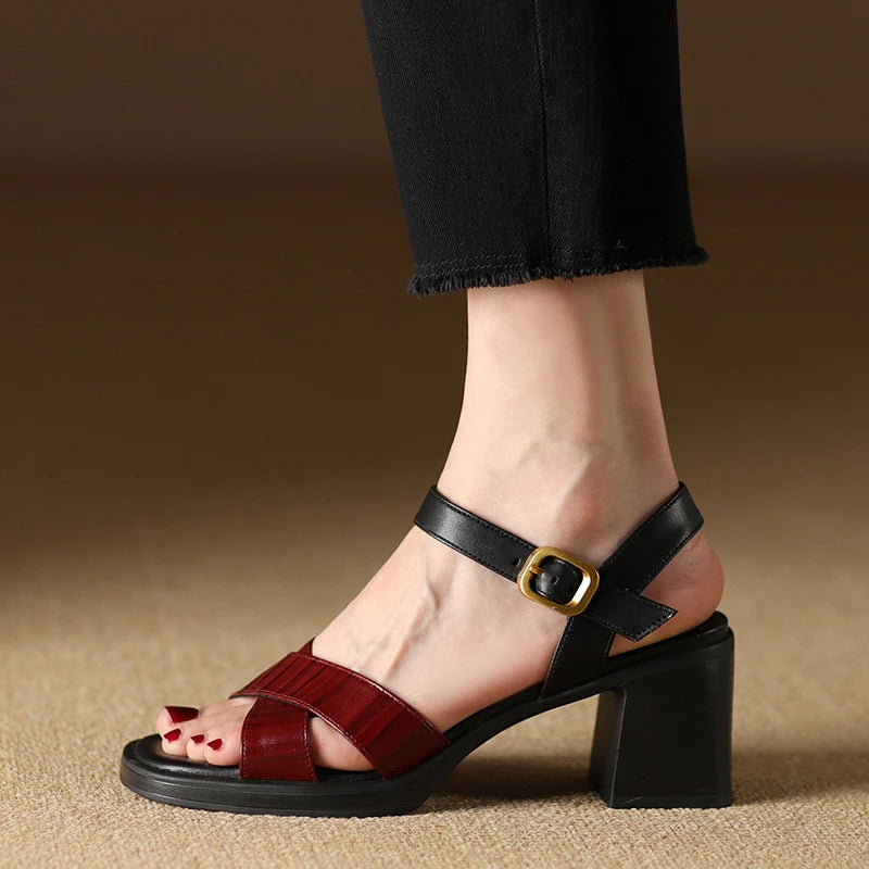 Noelle Genuine Leather Sandals