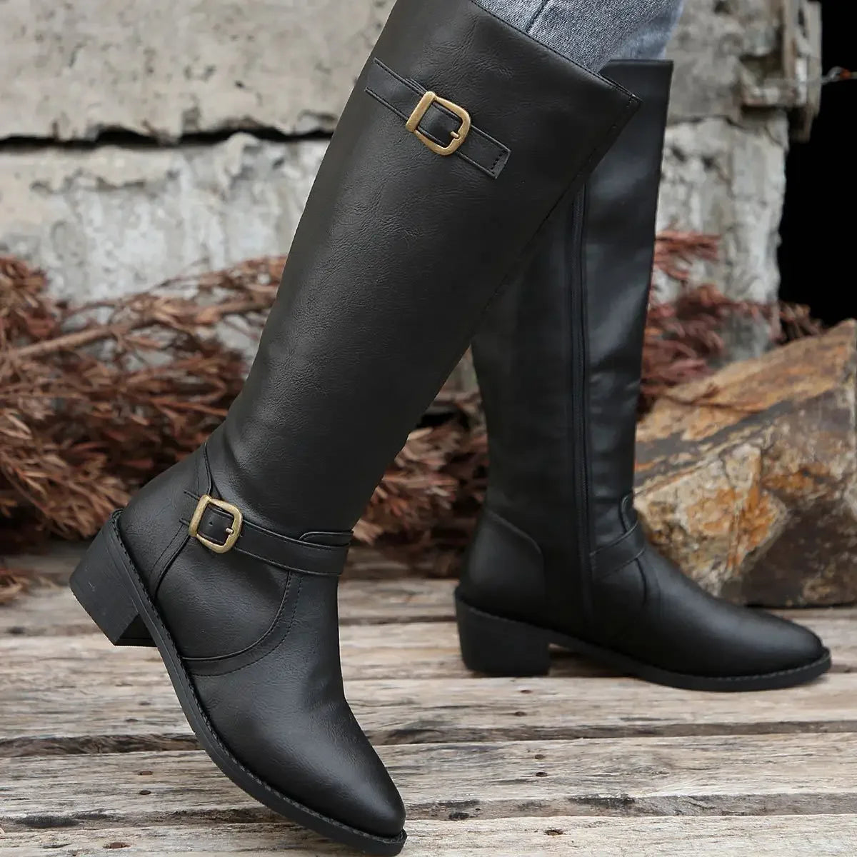 Brielle Leather Riding Boots