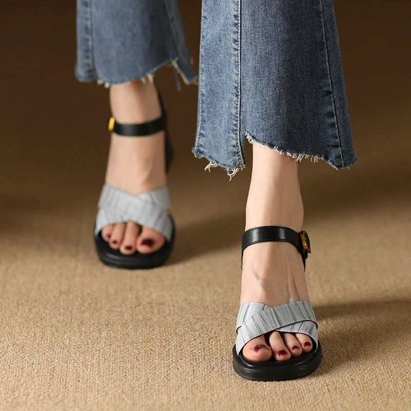 Noelle Genuine Leather Sandals
