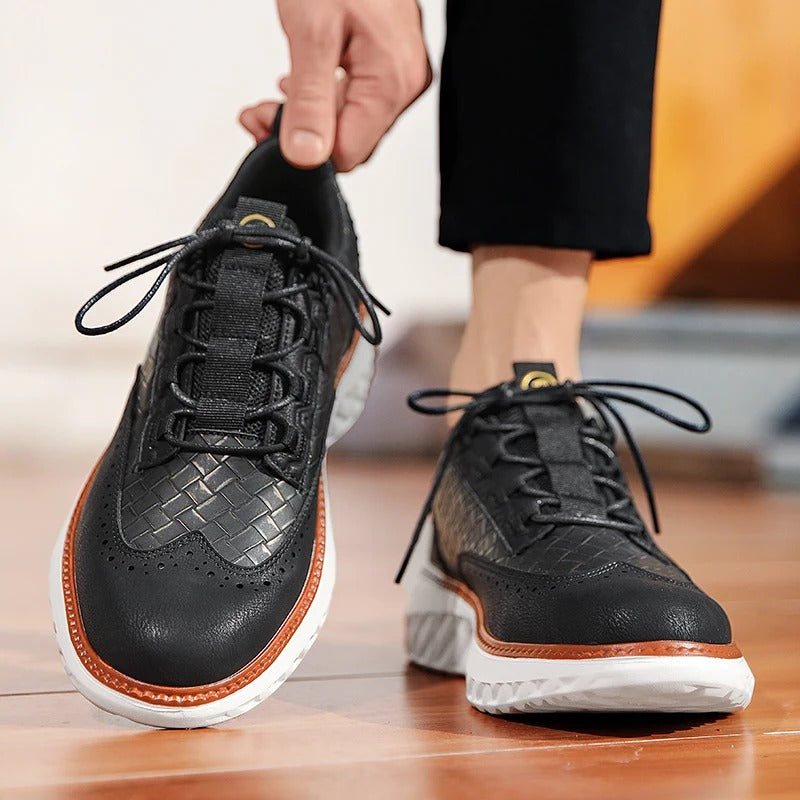 Axton Brogue Leather Sneakers