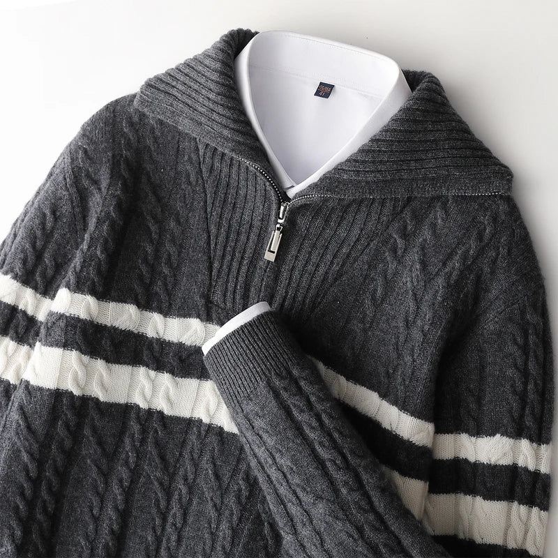 Kingston Wool Quarter-Zip Sweater