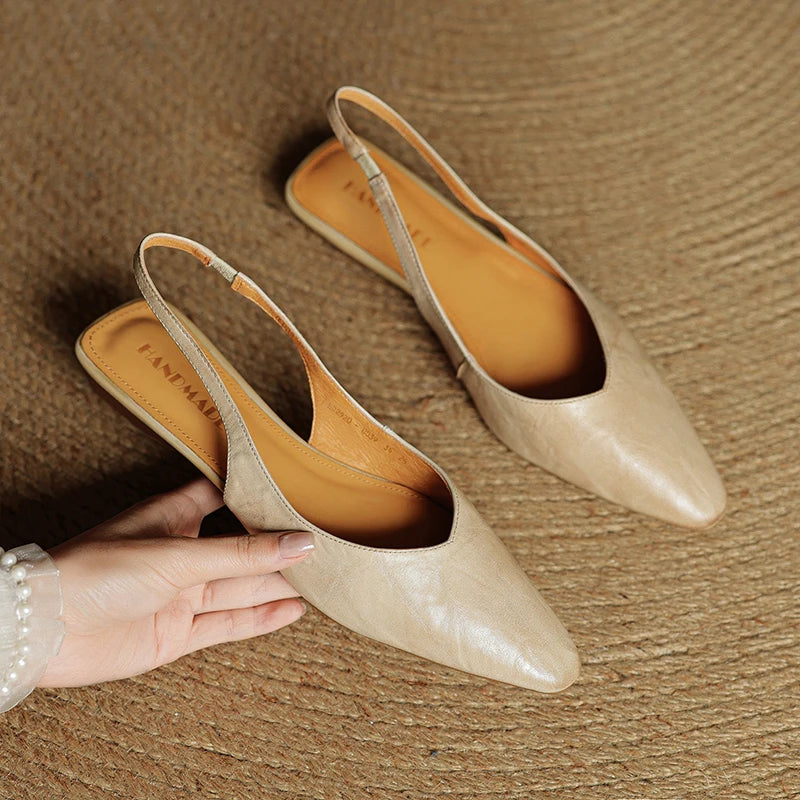 Serena Genuine Leather Slingbacks