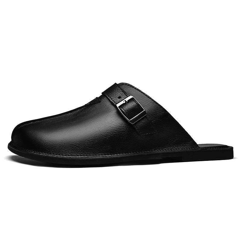 Fenwick Genuine Leather Slip-On Mules