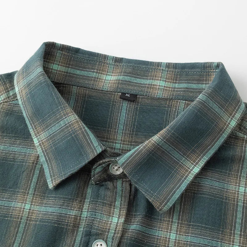 PLAID 100% COTTON BUTTON-UP