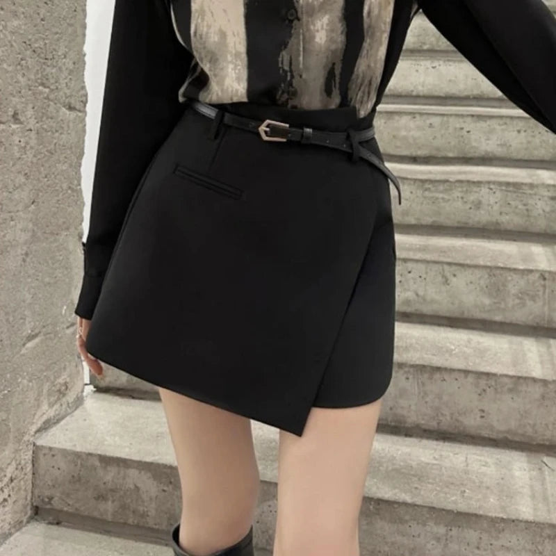 Casual Shorts Women Irregular Wide Leg Creativity Simple Spring All-match Tender Comfortable Temper Leisure Feminine Aesthetic