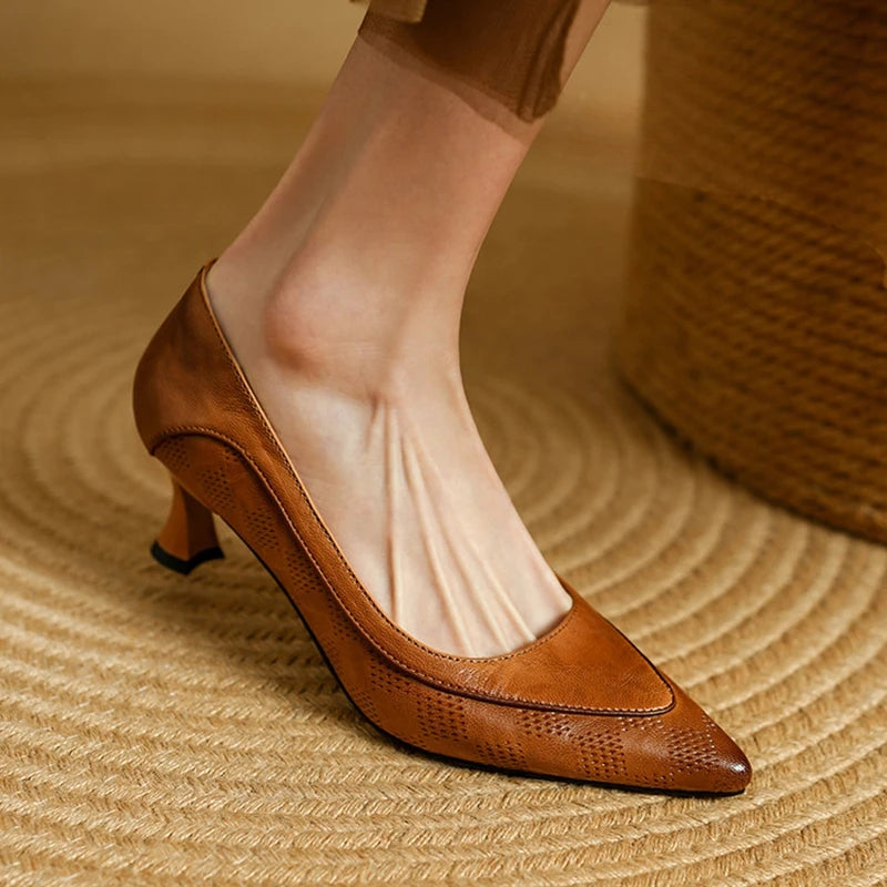 Amalia Genuine Leather Heels