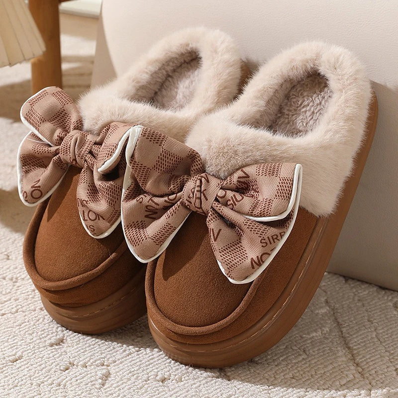 SNUG BOW SLIPPERS