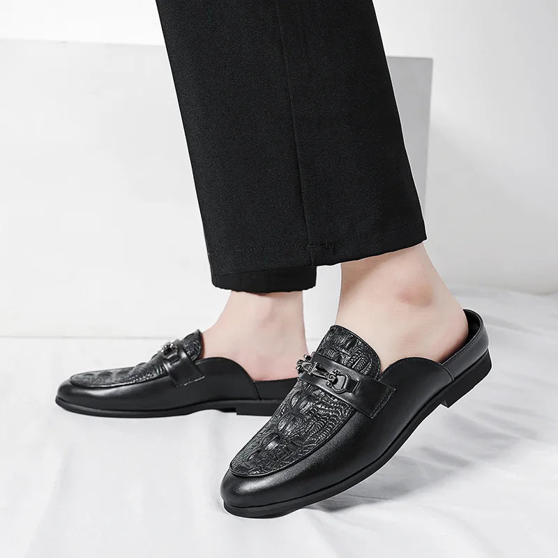 Zane Leather Slide Loafers