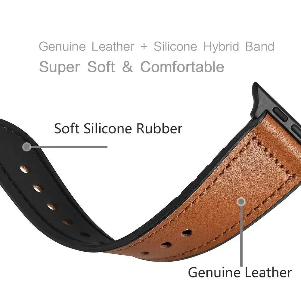 WOODSTONE GENUINE LEATHER IWATCH BAND