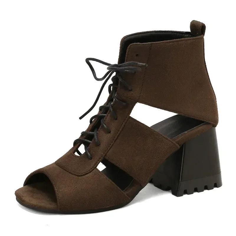 Marlowe Denim Gladiator Heels