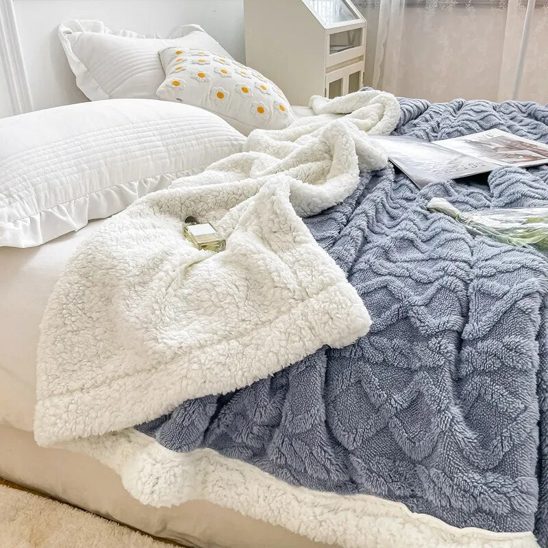 DOUBLE-SIDED LAMB CASHMERE WINTER BLANKET