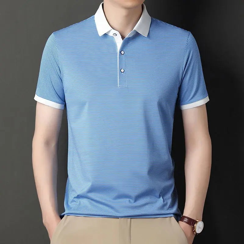 Bogey Striped Men's Casual Polo