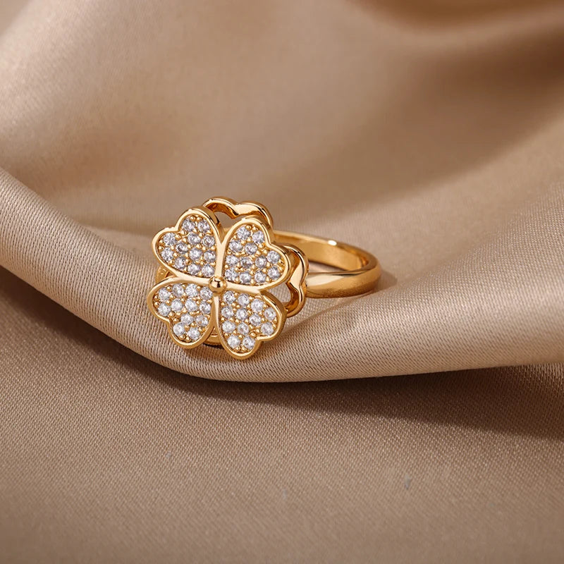 Lucky Clover Resizable Ring