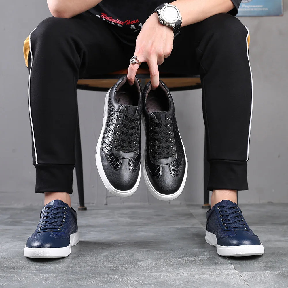 Roen Woven Leather Sneakers