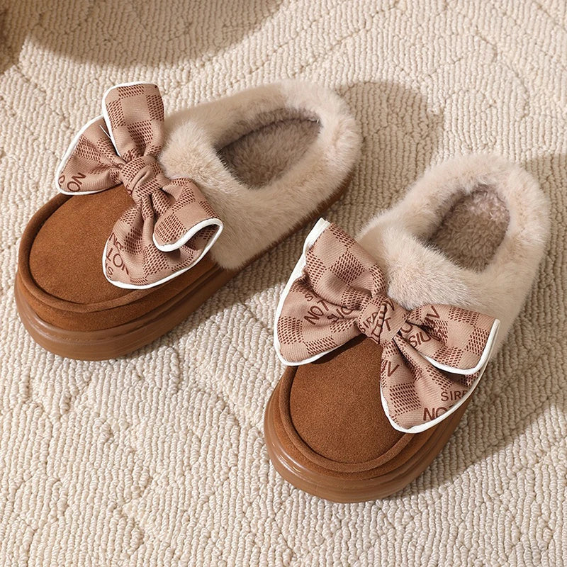 SNUG BOW SLIPPERS