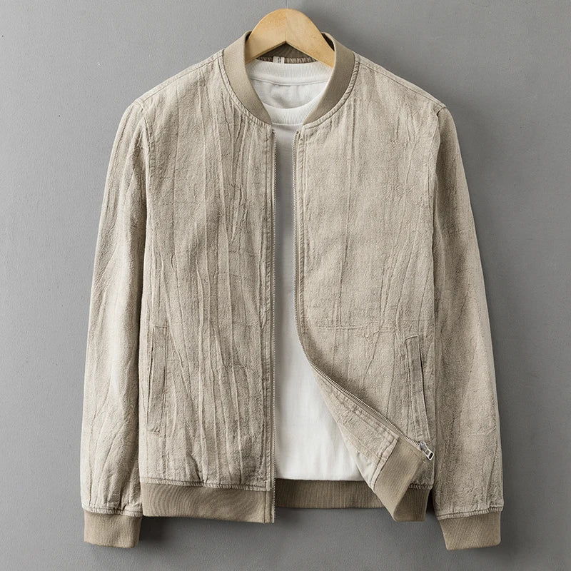 Corbin Linen Bomber Jacket
