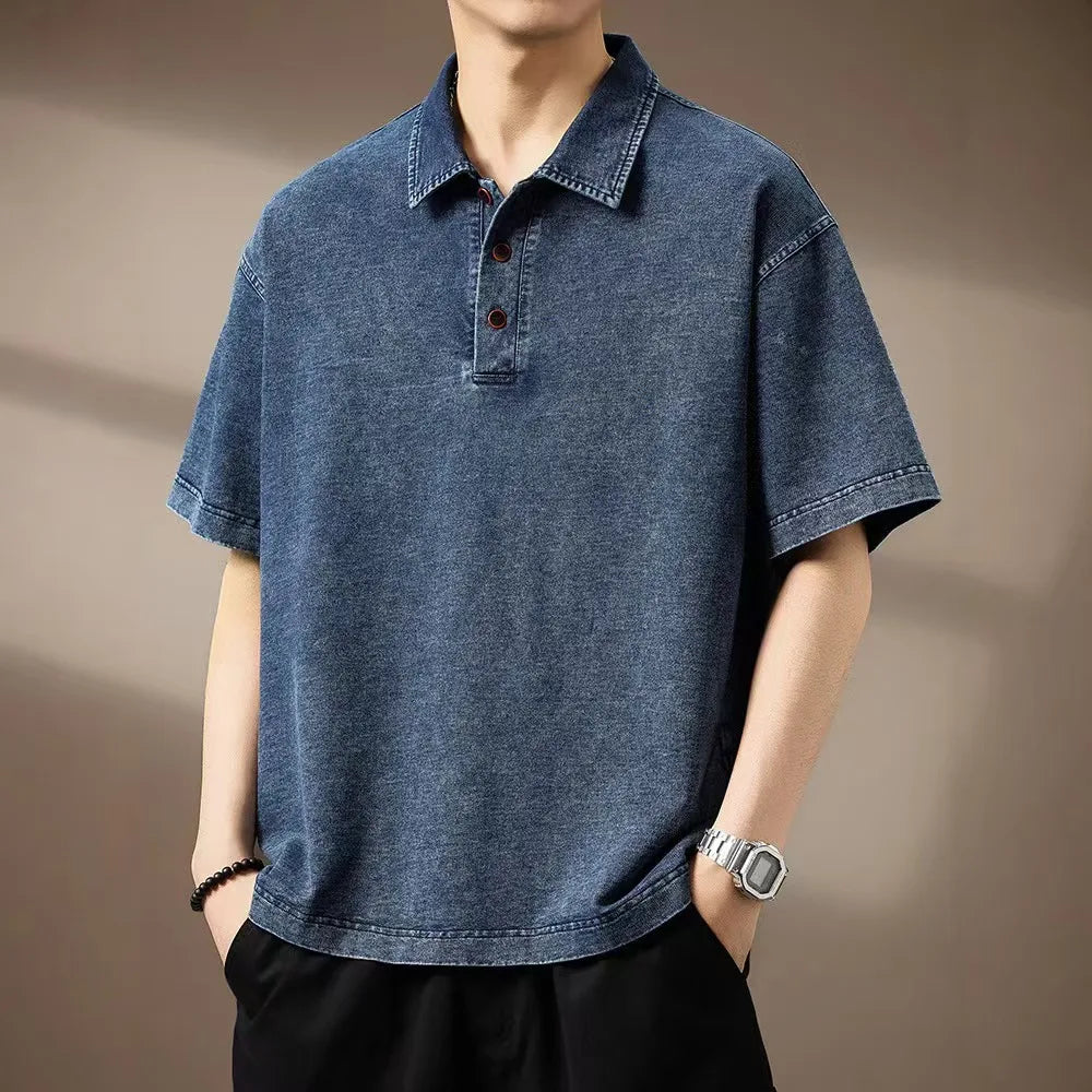 Finnegan Denim Polo Shirt