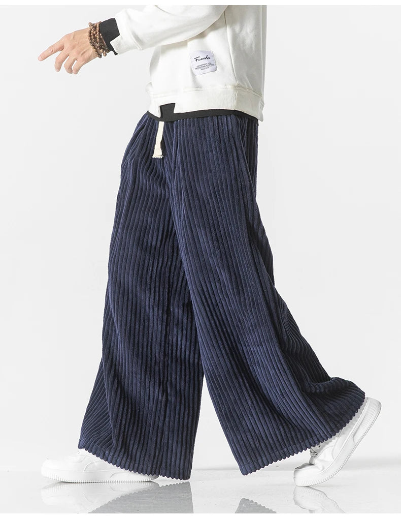 WIDE-LEG CORDUROY SWEATPANTS