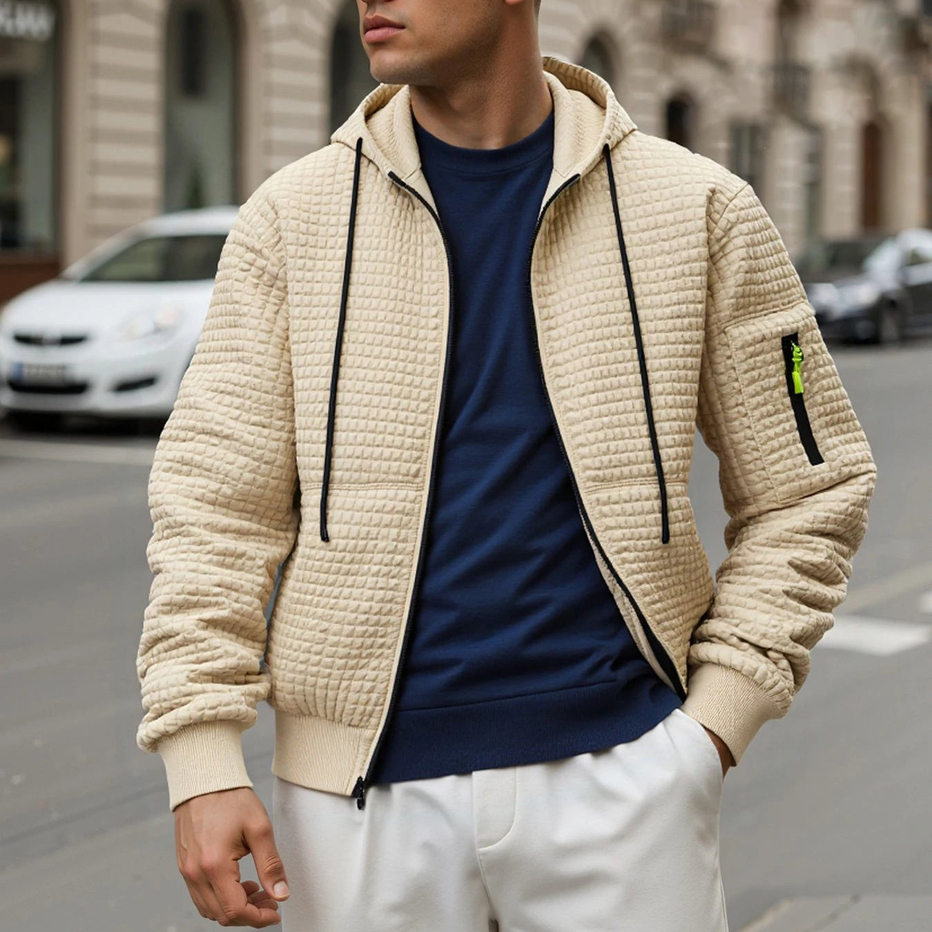 Parker Waffle-Knit Hoodie