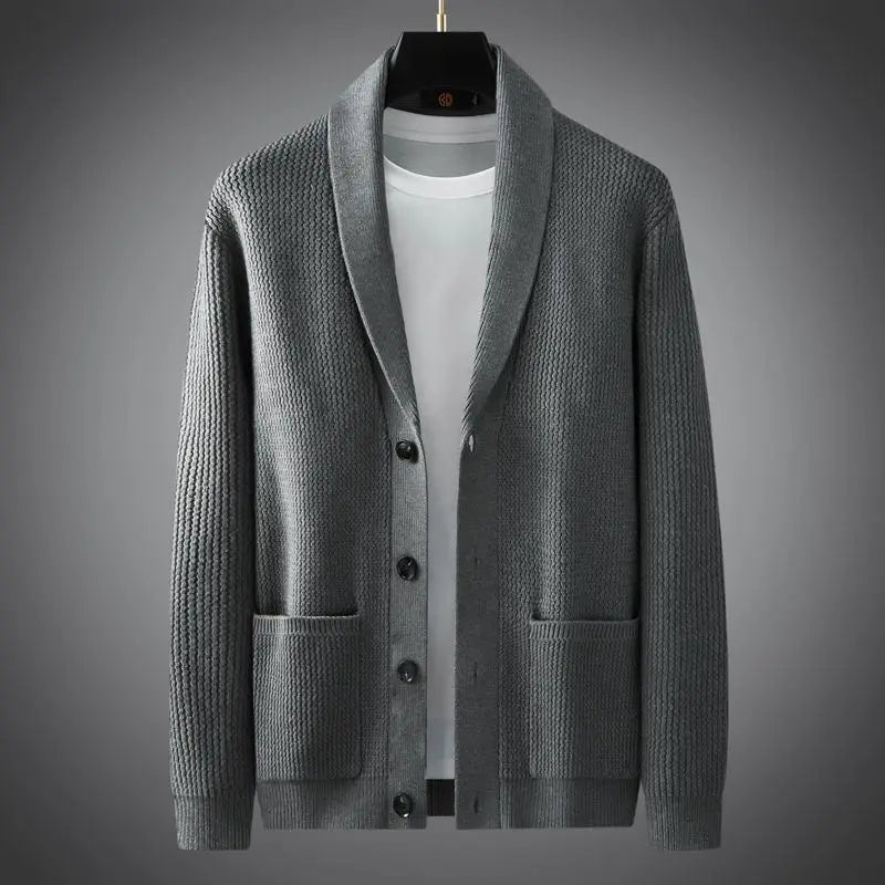 ARISTO KNIT SHAWL CARDIGAN