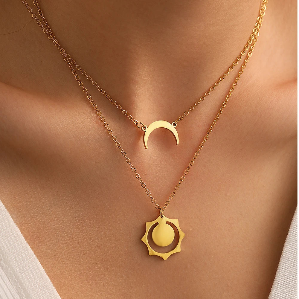 Sun and Moon Necklace