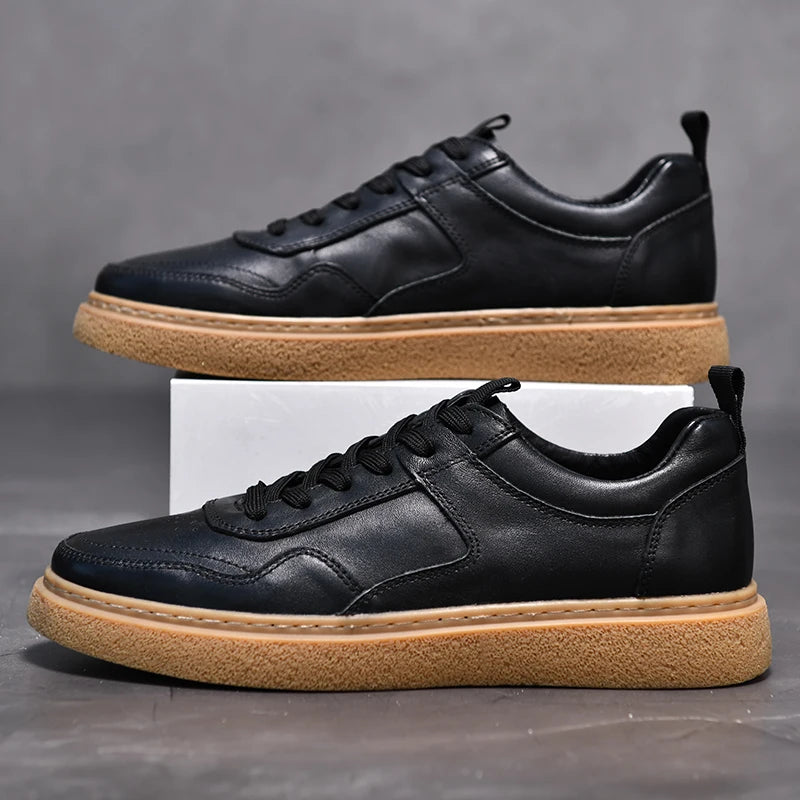 STARBURST GENUINE LEATHER SNEAKERS