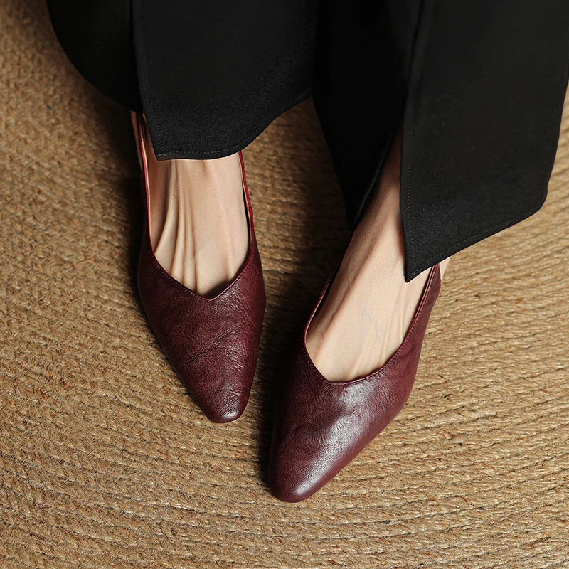 Serena Genuine Leather Slingbacks