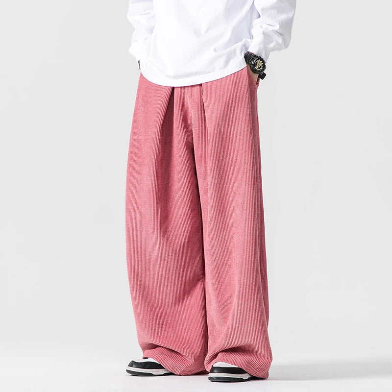 FUJI WIDE-LEG CORDUROY SWEATPANTS