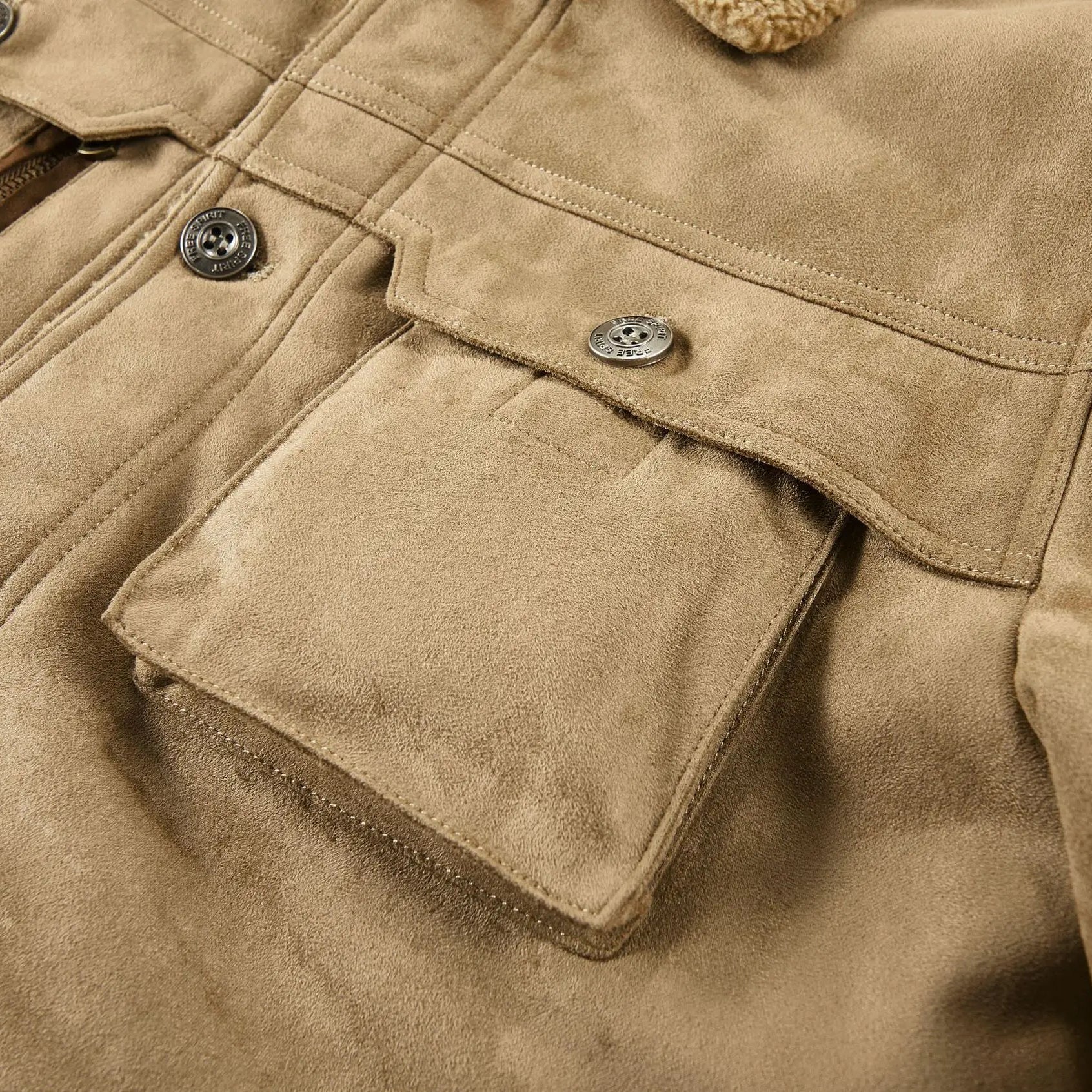 Hudson Fleece-Lined Suede Jacket