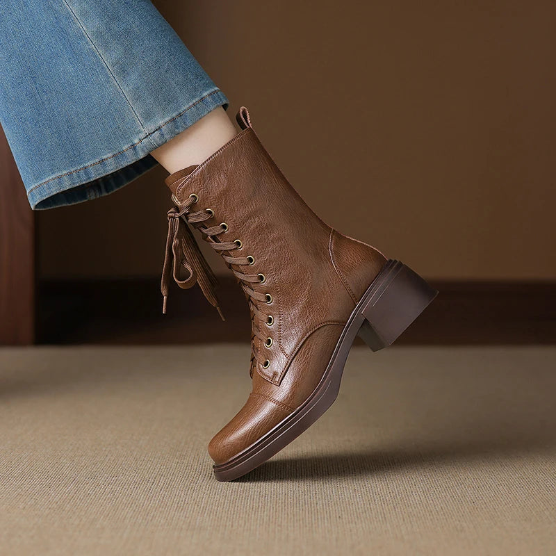 Carter Leather Combat Boots