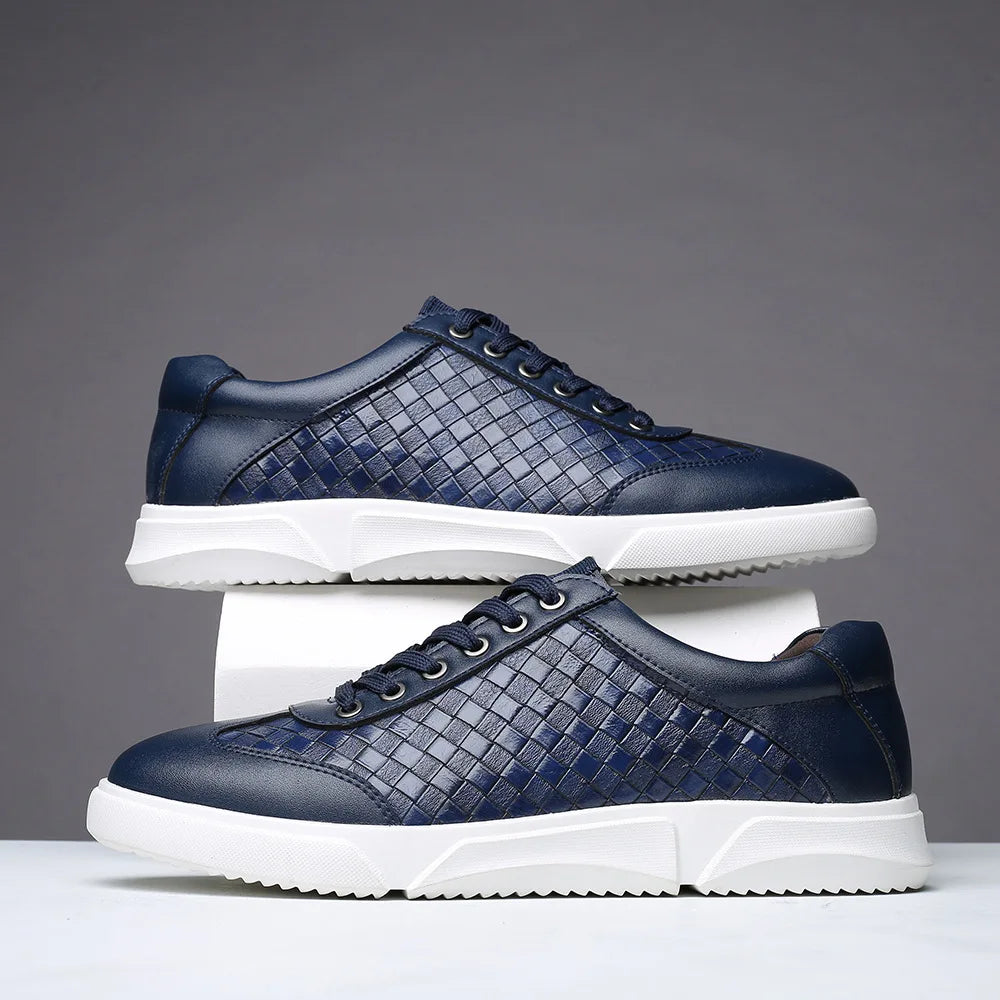 Roen Woven Leather Sneakers