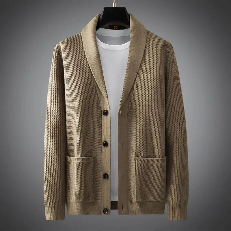 ARISTO KNIT SHAWL CARDIGAN