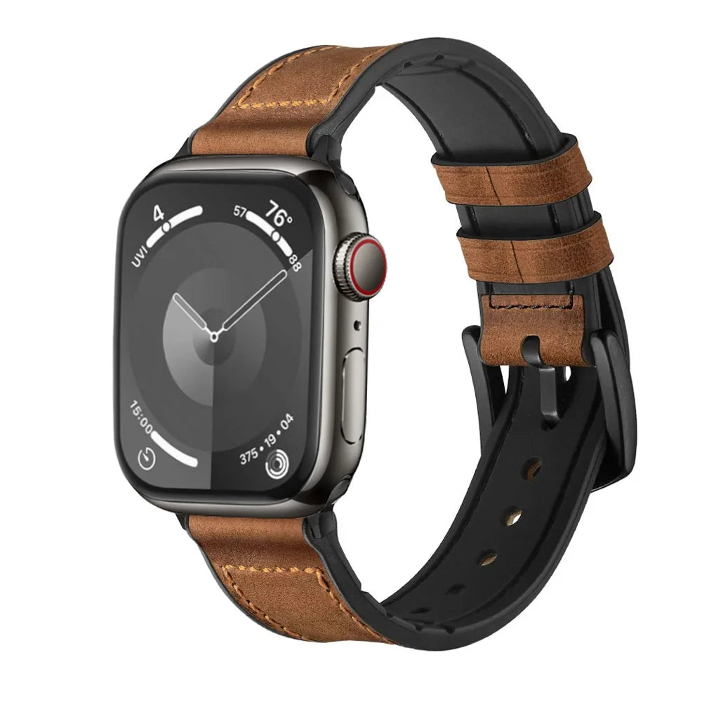 WOODSTONE GENUINE LEATHER IWATCH BAND