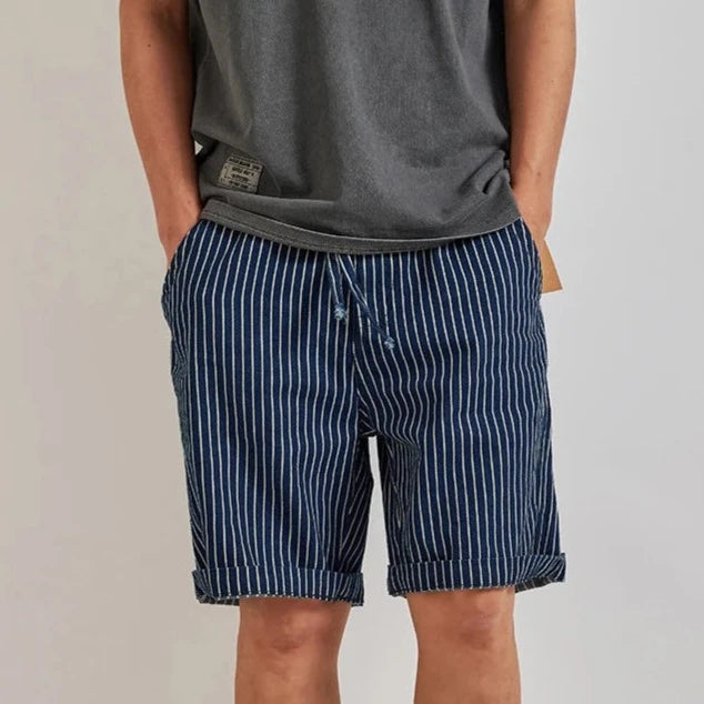 FINN STRIPE DENIM SHORTS