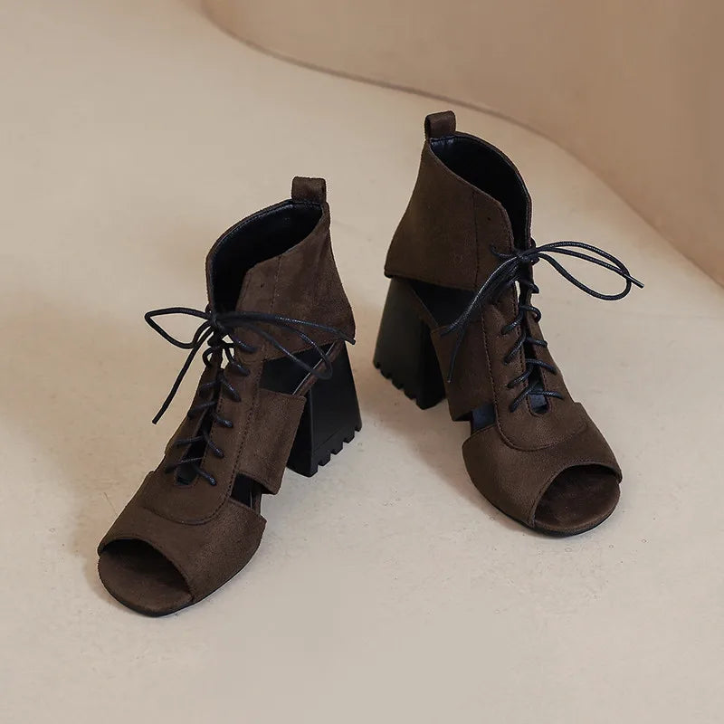 Marlowe Denim Gladiator Heels