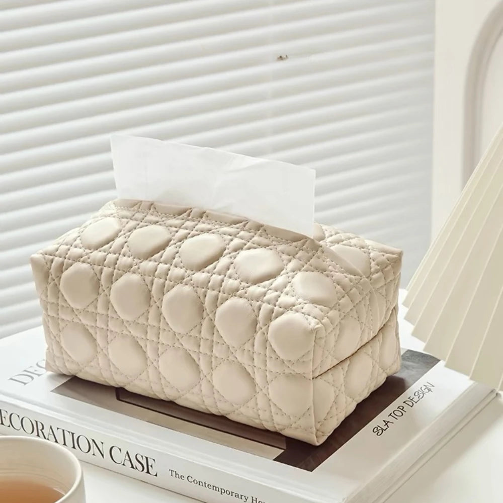 PLUSH QUILTED TISSUE ORGANIZER