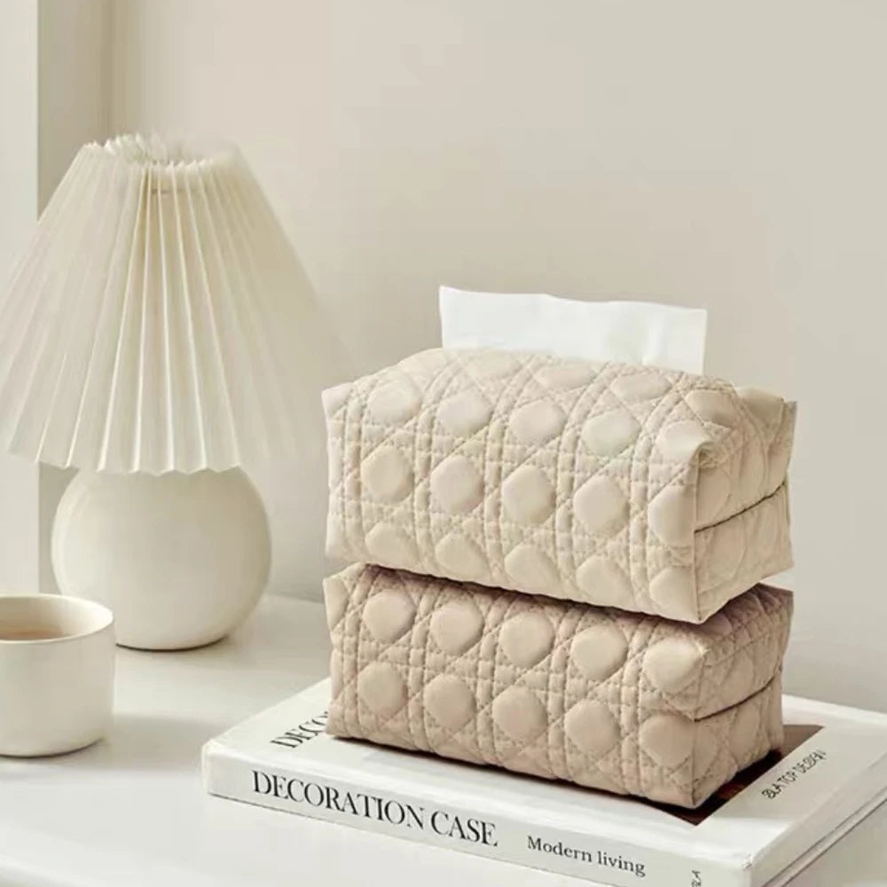 PLUSH QUILTED TISSUE ORGANIZER