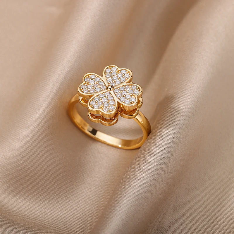 Lucky Clover Resizable Ring