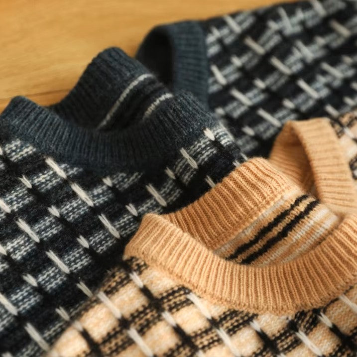 JACQUARD PURE WOOL SWEATER