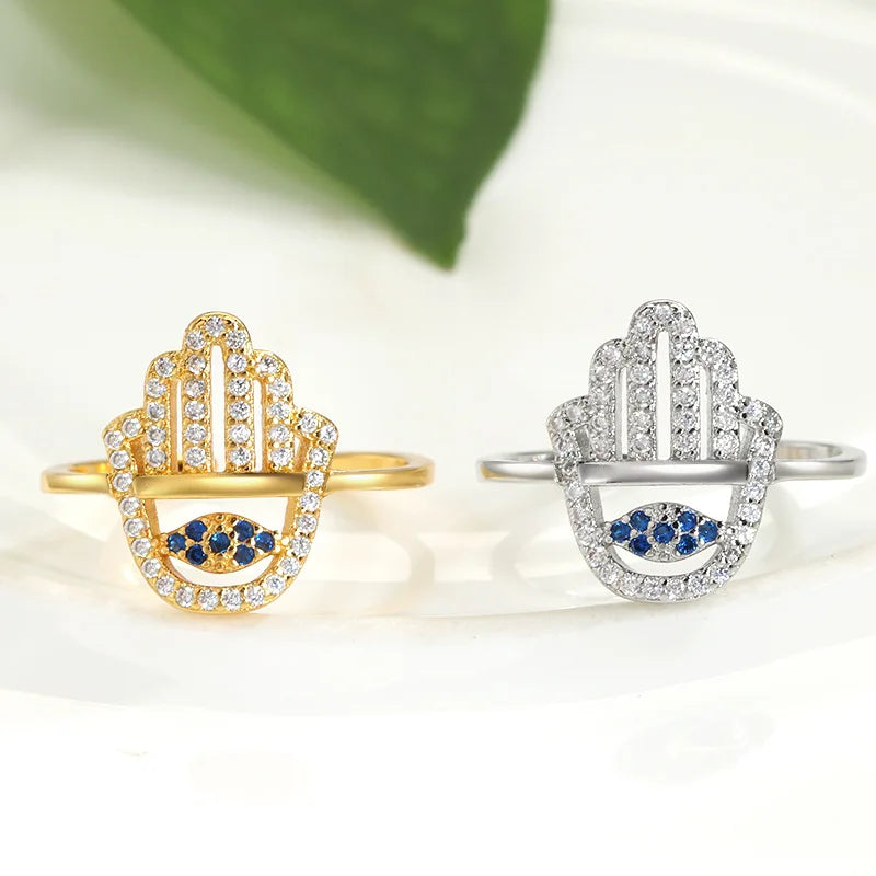 Hamsa Protection Resizable Ring