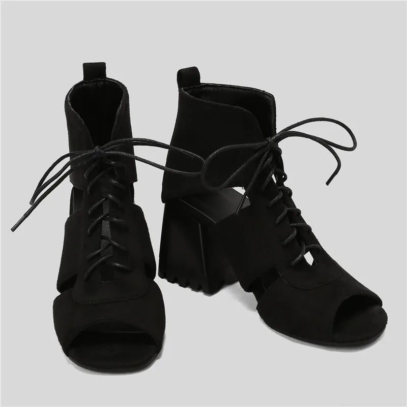 Marlowe Denim Gladiator Heels