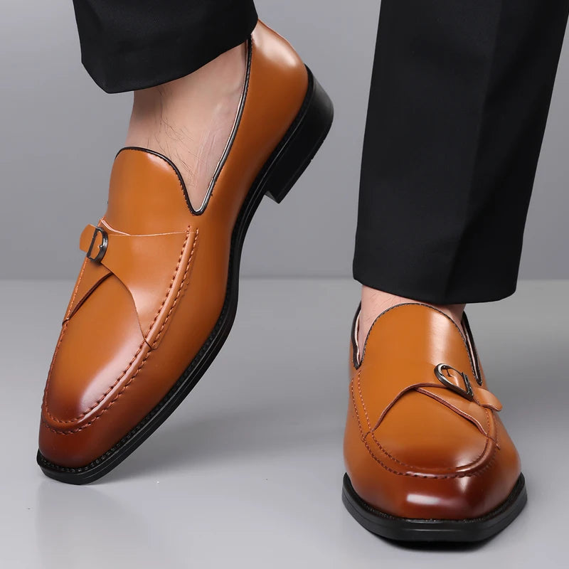 Camden Monk Strap Genuine Leather Loafers